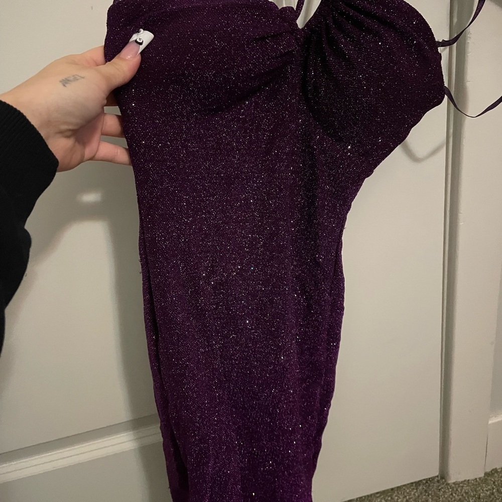Elegant Purple Glitter Dress